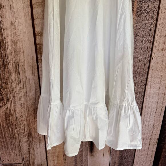 Kenny Flowers Dress Jetset Mini Swing Small Ruffle Hem White Summer Beach NWT - Picture 6 of 10